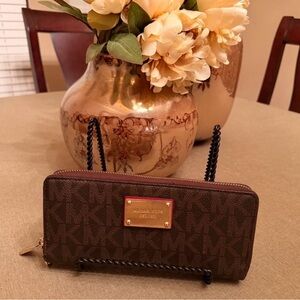 Michael Kors Dark Brown Logo Wallet